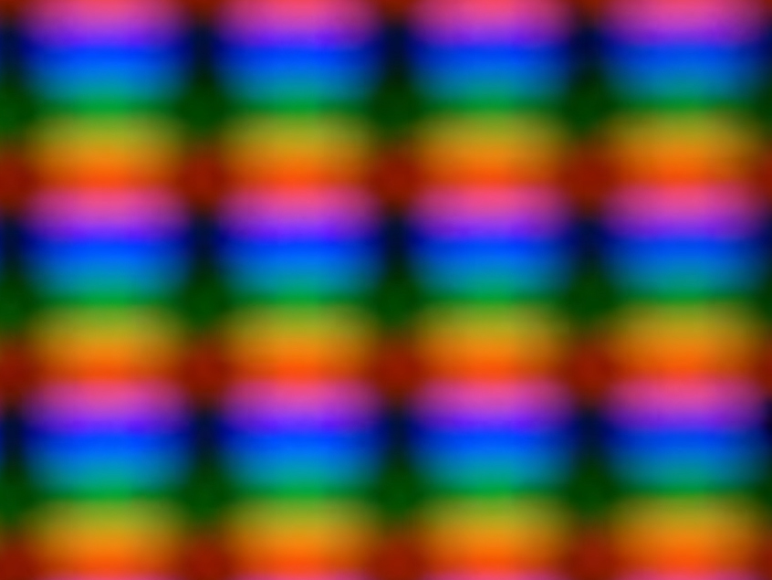 mobile screen under microscope